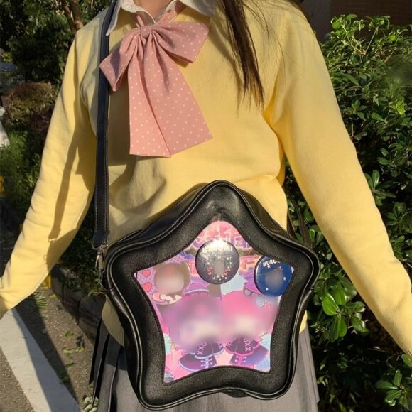 Star Shape PU Leather Backpack Crossbody Y2K Aesthetic Cute Handbag main image 6
